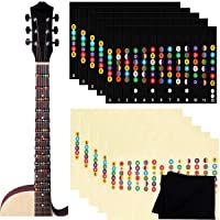 Los mejores  - Etiquetas de Guitarra Notas Pegatina-Biluer 10PCS Pegatinas para Tabla de Trastes de Guitarra Sistema de Aprendizaje de…
